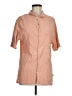 Standard Cloth 100% Cotton Solid Orange Short Sleeve Button-Down Shirt Size M - photo 1