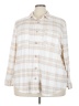 Angels Plaid Ivory 3/4 Sleeve Blouse Size 3X - photo 1