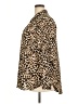 Fred David 100% Polyester Animal Print Brown Long Sleeve Blouse Size 1X - photo 5