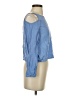 MNG 100% Viscose Blue Long Sleeve Blouse Size XS - photo 4