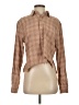 Current/Elliott 100% Cotton Plaid Brown Long Sleeve Blouse Size Sm (1) - photo 1