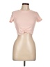 Flirtitude Pink Short Sleeve Top Size L - photo 1