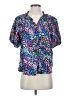 Umgee 100% Polyester Animal Print Blue Short Sleeve Blouse Size S - photo 1