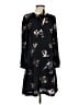 H&M 100% Polyester Floral Black Casual Dress Size 4 - photo 1