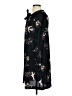 H&M 100% Polyester Floral Black Casual Dress Size 4 - photo 5