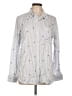 Thread & Supply 100% Tencel Hearts Silver Long Sleeve Button-Down Shirt Size L - photo 1