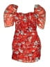 Charlie Holiday. 100% Polyester Red Orange Cocktail Dress Size 2 - photo 1