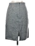 Topshop 100% Wool Chevron-herringbone Gray Wool Skirt Size 2 - photo 2