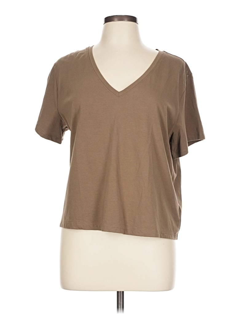 Pre-owned Athleta Short Sleeve T-shirt In Brown
