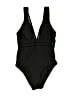 Freshwater Solid Black One Piece Swimsuit Size S - photo 1