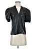 Steve Madden 100% Polyurethane Black Short Sleeve Blouse Size XS - photo 1