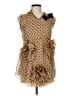Trish Scully Polka Dots Tan Cocktail Dress Size 12 - photo 1