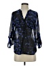 Gap Outlet 100% Recycled Polyester Blue 3/4 Sleeve Blouse Size XS - photo 1