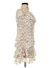 American Threads 100% Polyester Floral Ivory Cocktail Dress Size L - photo 4