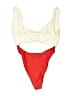 Lee + Lani Color Block Red Swimsuit Top Size XS - photo 2