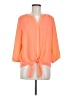 Peter Nygard 100% Polyester Orange 3/4 Sleeve Blouse Size 6 - photo 1