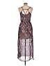 Angie 100% Polyester Paisley Blue Cocktail Dress Size L - photo 2