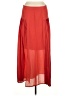 Isda & Co 100% Polyester Solid Red Formal Skirt Size 8 - photo 1