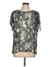 Vince Camuto 100% Polyester Silver Short Sleeve Blouse Size L - photo 1