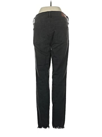 Madewell 9" Mid-Rise Skinny Jeans in Berkeley Black: Button-Through Edition (view 2)
