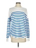 Marled by Reunited Stripes White Pullover Sweater Size S - photo 1