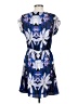 Joe Fresh 100% Polyester Print Blue Cocktail Dress Size XS - photo 2