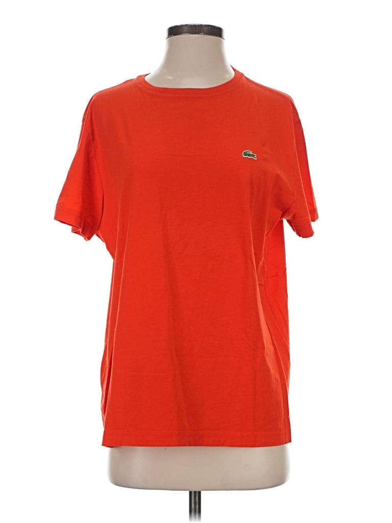 Pre-owned Lacoste Short Sleeve T-shirt In Orange