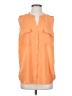 Calvin Klein 100% Polyester Orange Sleeveless Blouse Size S (estimated) - photo 1