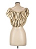 iris 100% Polyester Gold Sleeveless Blouse Size L - photo 2