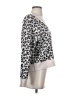 Cupcakes & Cashmere Animal Print Silver White Pullover Sweater Size S - photo 4
