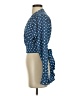FiveSeventyFive 100% Polyester Polka Dots Blue Long Sleeve Blouse Size XS - photo 5