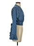 FiveSeventyFive 100% Polyester Polka Dots Blue Long Sleeve Blouse Size XS - photo 4