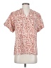 Magaschoni 100% Polyester Animal Print Orange Short Sleeve Henley Size S - photo 1