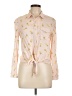 Love Notes 100% Rayon Print Pink Long Sleeve Blouse Size L - photo 1