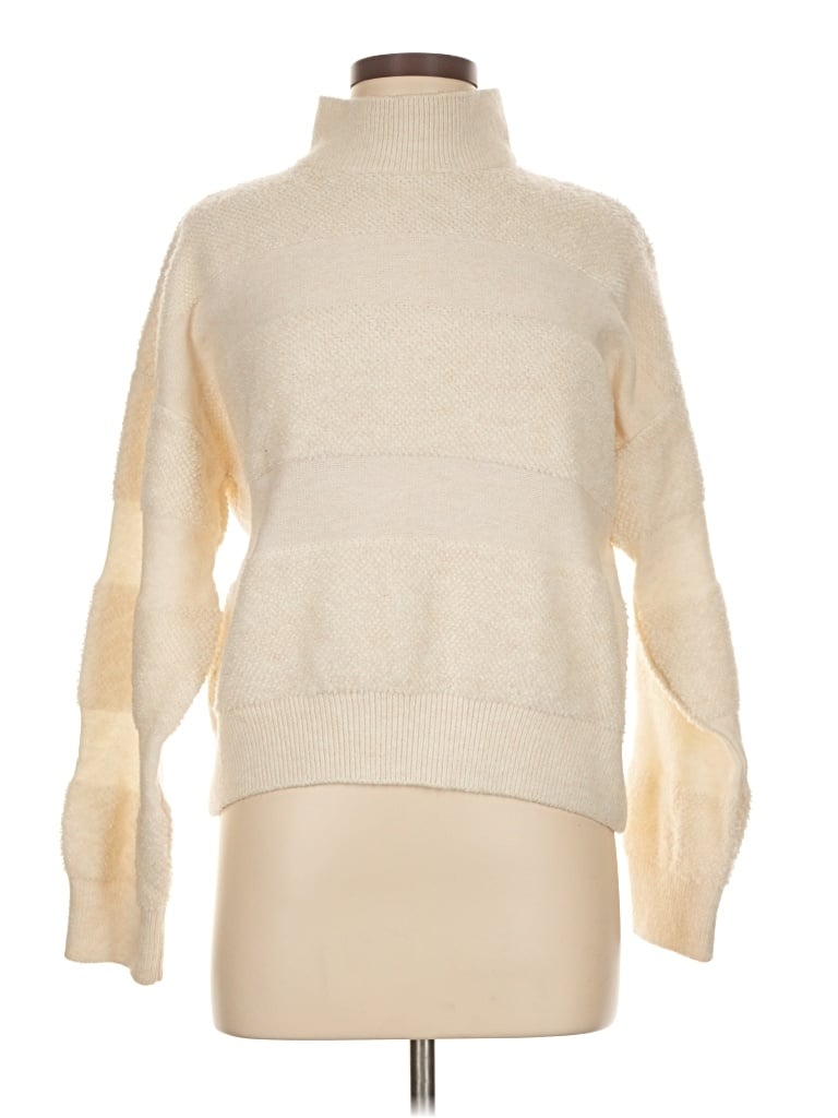 Pre-owned Mng Turtleneck Sweater In White
