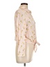 Love Notes 100% Rayon Print Pink Long Sleeve Blouse Size L - photo 4