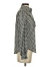 Ann Taylor 100% Polyester Houndstooth Gray Long Sleeve Blouse Size XS - photo 4