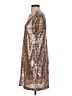In Loom Metallic Silver Brown Cocktail Dress Size S - photo 5
