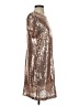 In Loom Metallic Silver Brown Cocktail Dress Size S - photo 4
