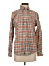 Lands' End 100% Baumwolle Plaid Brown Long Sleeve Button-Down Shirt Size S - photo 1