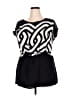Wallis 100% Viscose Black Short Sleeve Blouse Size 18 (petite) - photo 1