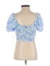Assorted Brands 100% Viscose Blue Short Sleeve Blouse Size S - photo 2