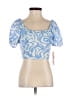 Assorted Brands 100% Viscose Blue Short Sleeve Blouse Size S - photo 1