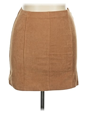 Hippie Rose Faux Leather Skirt (view 1)