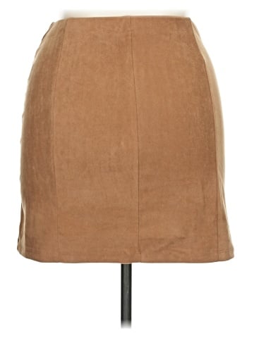 Hippie Rose Faux Leather Skirt (view 2)