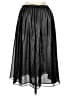 Zara Basic 100% Polyester Solid Black Silver Casual Skirt Size M - photo 2