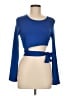 Shein 100% Polyester Blue 3/4 Sleeve T-Shirt Size 6 - photo 1