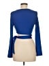Shein 100% Polyester Blue 3/4 Sleeve T-Shirt Size 6 - photo 2