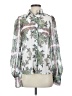PrettyLittleThing Print White Long Sleeve Blouse Size 4 - photo 1
