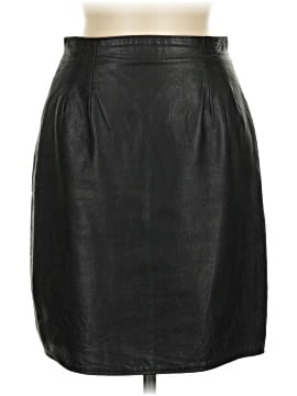 chinese dress ladies VAKKO Black Leather Dress with Peplum Size 8 – The Paper Bag Princess main image 1